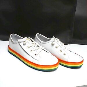 Kids Keds White With Rainbow NWOT